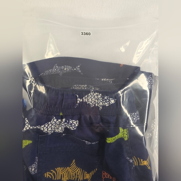 Lands'End Boy's Navy Shark Print Swim Trunks Size Large (14-16) N-3360 - Picture 8 of 8
